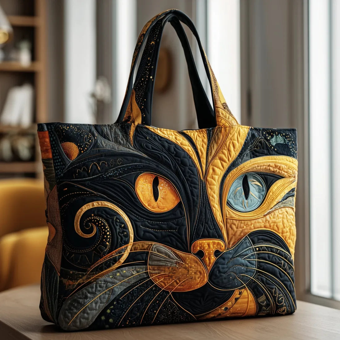 Quilted Tote Bag - Mystic Cat – Olivia Melbourne Quilted Tote Bag - Mystic Cat – Olivia Melbourne