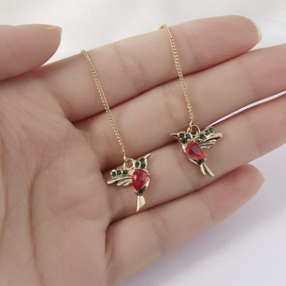 Delicate Hummingbird Pendant Necklace