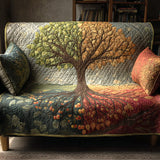 Tree Of Life Quilted Sofa Cover NCU0VT370