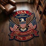 Anniversary Eagle Custom Shape Area Rug NCU0HH1977