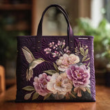 Handmade Bag - Hummingbird and Orchids