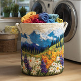 Bloom Valley Quilted Laundry Basket NCU0NTV012