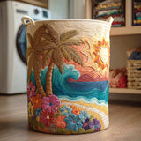 Ocean Quilted Laundry Basket NCU0QN043