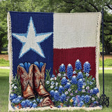 Boots and Blooms Woven Sofa Blanket NCU0NT5879