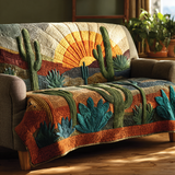 Cactus Bloom Quilted Sofa Cover NCU0DK10836