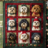 Christmas Shih Tzu Vibes Quilted Blanket NCU0DV1867