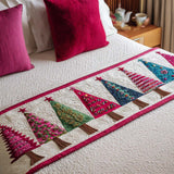 Christmas Trees Quilted Bed Runner NCU0NT9785