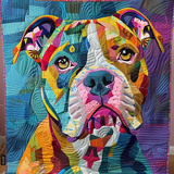 Colorburst Pup Charm Quilted Blanket NCU0DV1643