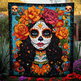 Day Of The Dead Catrina Quilted Blanket NCU0PD560