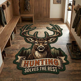 Emerald Antler Custom Shape Area Rug NCU0HH1989