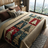 Festive Pines Quilted Bed Runner NCU0DV7559