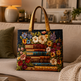 Handmade Bag - Floral Print and Books