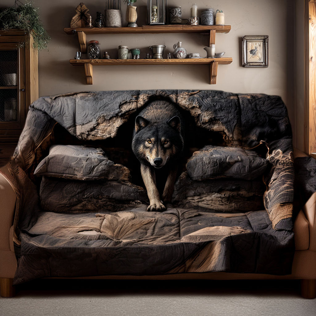 Wolf Quilted Sofa Cover NCU0VT328