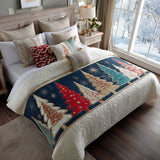 Christmas Tree Quilted Bed Runner NCU0VT248