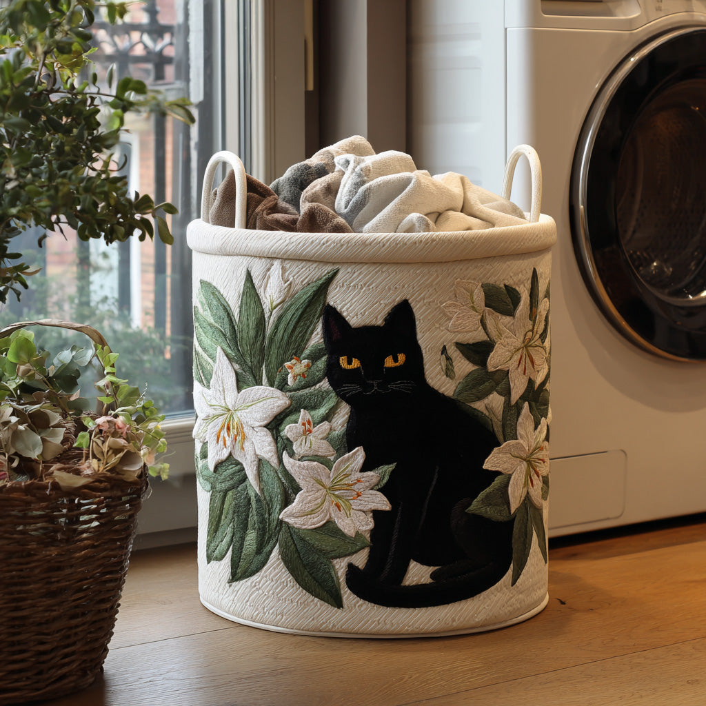 Cat Quilted Laundry Basket NCU0QN014