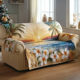 Marine Flora Quilted Sofa Cover NCU0HH1679