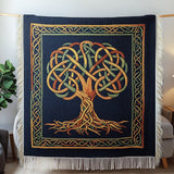 Mystical Knotted Tree Woven Sofa Blanket NCU0NT4779