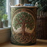 Tree of Life Quilted Laundry Basket NCU0QN057