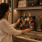 Handmade Bag - Floral Print and Books