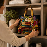 Handmade Bag - Floral Print and Books