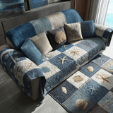 Coastal Quilted Sofa Cover NCU0VT362