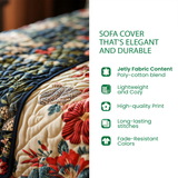 Winter Cardinals Quilted Sofa Cover NCU0DV8509