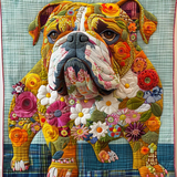 Sturdy Bulldog Strength Quilted Blanket NCU0DV1468