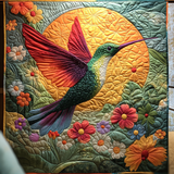 Sunshine Flower Hummingbird Quilted Blanket NCU0DV1274