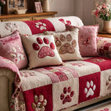 Sweet Pawprints Quilted Sofa Cover NCU0NT11674