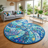 Tidal Scallop Custom Shape Area Rug NCU0PT11686