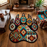 Tribal Paw Custom Shape Area Rug NCU0TD2623