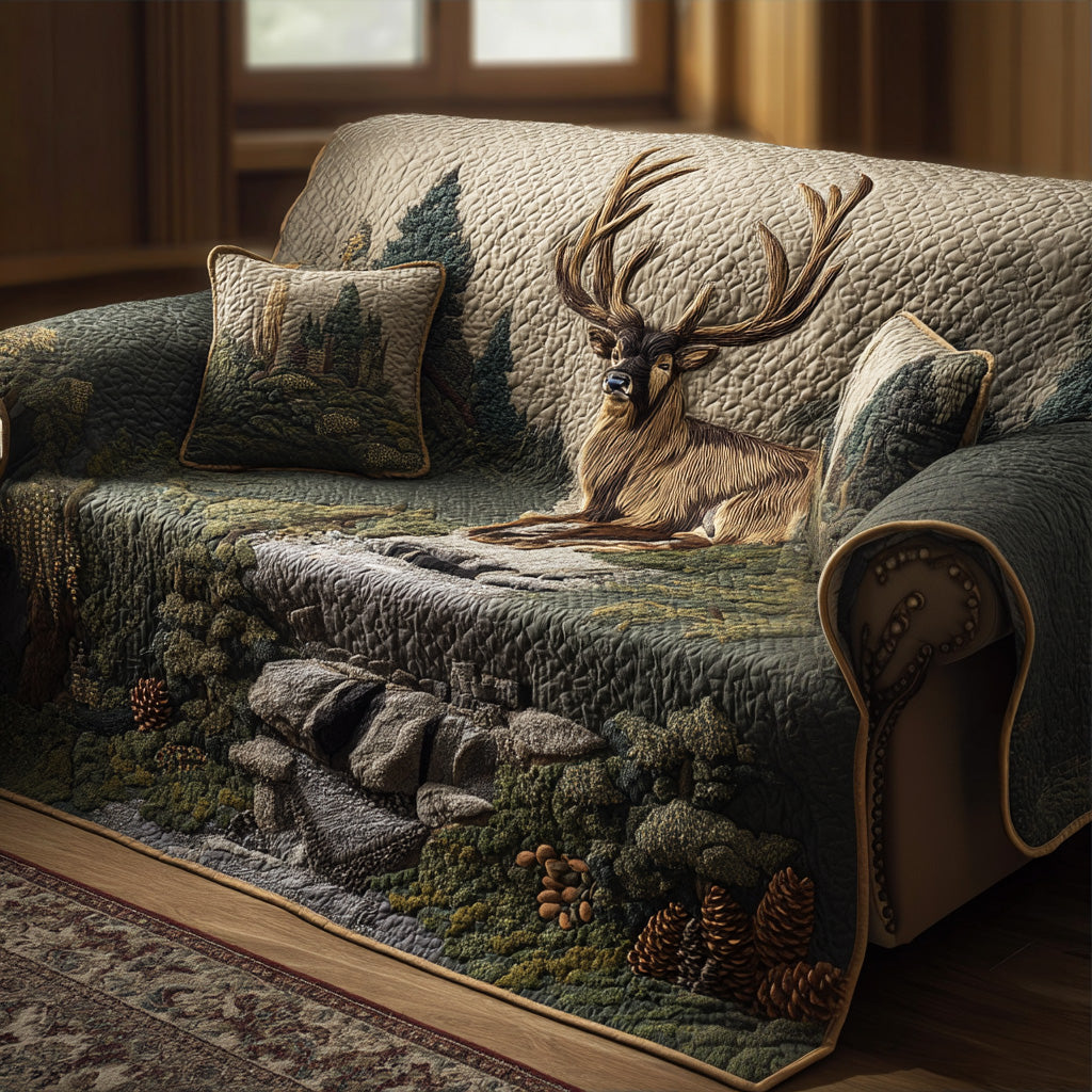 Woodland Quilted Sofa Cover NCU0VT360
