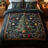 Winter Wonderland Pine 3-Piece Quilted Bedding Set NCU0DV1757
