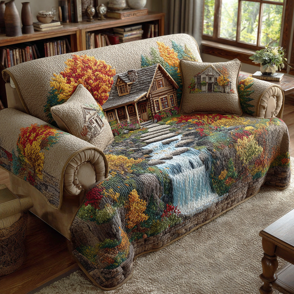 Woodland Quilted Sofa Cover NCU0VT360