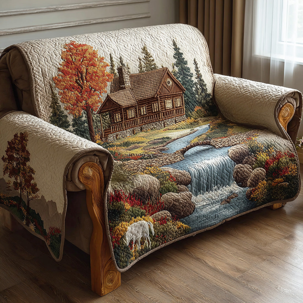 Woodland Quilted Sofa Cover NCU0VT360