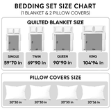 Purple Rose 3-Piece Quilted Bedding Set NCU0VT119