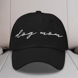 Dog Mom Script Embroidered Hat
