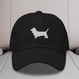 Basset Hound Silhouette Embroidered Hat