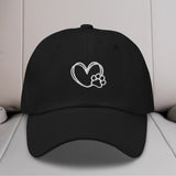 Heart & Paw Embroidered Hat