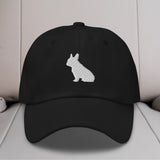 French Bulldog Sit Silhouette Embroidered Hat
