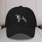 Australian Shepherd (Blue Merle - Tail) Embroidered Hat