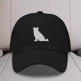 Border Collie Silhouette Embroidered Hat