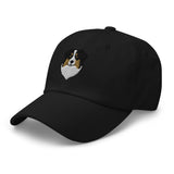 Australian Shepherd Head (Black) Embroidered Hat