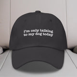I'm Only Talking to My Dog Today Embroidered Hat