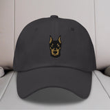 Doberman Head (Cropped) Embroidered Hat