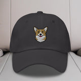 Corgi Head Embroidered Hat