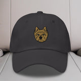 Cairn Terrier Head Embroidered Hat