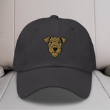 Airedale Terrier Head Embroidered Hat