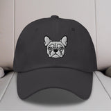 French Bulldog Head Embroidered Hat