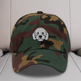 Goldendoodle Head (White) Embroidered Hat